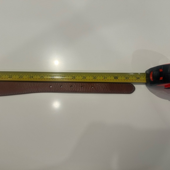 Leather Women Belt Size S  Metal Gold Tone  Buckle - Picture 5 of 6